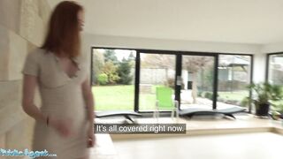 Public Agent Redhead Brit Lenina Crowne screws for posh villa