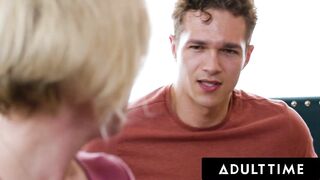 ADULT TIME - Breasty Stepmom Dee Williams CAUGHT WATCHING PORN Tries GAPING ANAL With Large Shlong Stepson