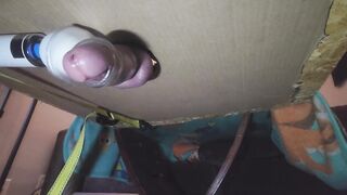 Giant Climax from Hitachi Wand with Milking Table