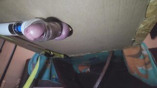 Giant Climax from Hitachi Wand with Milking Table