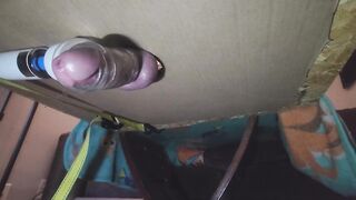 Giant Climax from Hitachi Wand with Milking Table