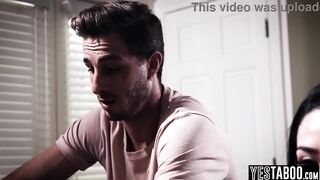 Poly pair cheer up large melons shaved black ally with a 3some