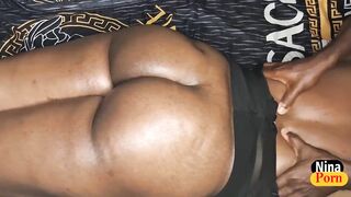 Black large Booty Oil And Twat Screw