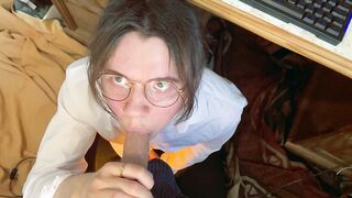 Your SHLONG OBSESSED Ftm Trans Coworker Can't Resist Giving U An Underneath-Desk Oral -- Theo Sun