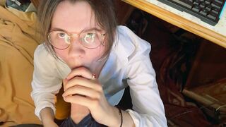 Your SHLONG OBSESSED Ftm Trans Coworker Can't Resist Giving U An Underneath-Desk Oral -- Theo Sun