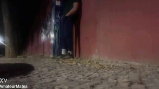 Amateur lewd boyz street meeting