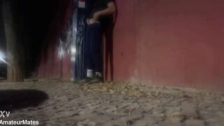 Amateur lewd boyz street meeting