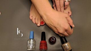 Candy Cane Toe Painting for Christmas!