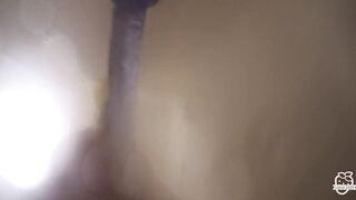 mother I'd like to fuck loosens up with an 8" sextoy in the shower