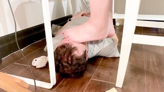 Girlfriend feet on my face after gym