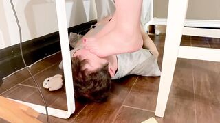 Girlfriend feet on my face after gym