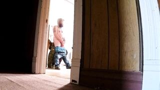 Public Jerk in a Haunted Building - Ghost Sex