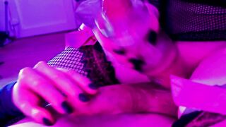 Femboys rub their large dongs jointly and cum at the same time