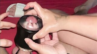 Real homemade hadjob nice-looking feet and sex tool