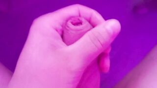 POV Solo stud masturbating his large knob