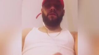 Amari beats his large charming uncut shlong