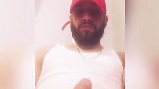 Amari beats his large charming uncut shlong