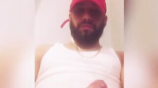 Amari beats his large charming uncut shlong