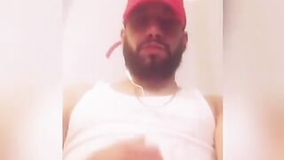 Amari beats his large charming uncut shlong