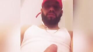 Amari beats his large charming uncut shlong