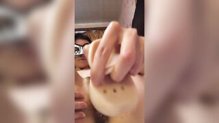 COMPILATION Sex tool Masturbation Close Up: brunette hair masturbates unshaved twat with fingers and vibrator