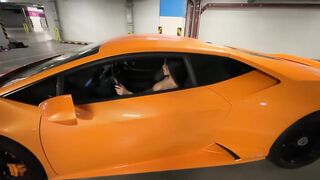 I'm nude in a Lamborghini car. screw me right there!