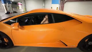 I'm nude in a Lamborghini car. screw me right there!