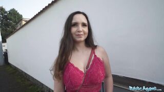 Public Agent This chab pays priceless cash to watch her admirable large natural titties