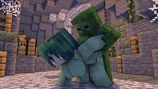 Minecraft porn in cave