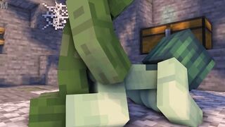 Minecraft porn in cave