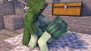 Minecraft porn in cave