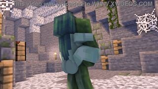 Minecraft porn in cave