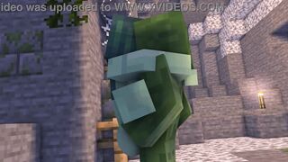 Minecraft porn in cave