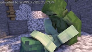 Minecraft porn in cave