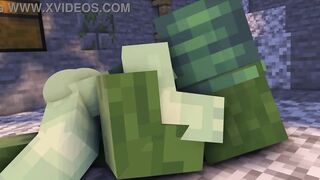 Minecraft porn in cave