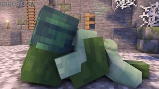 Minecraft porn in cave