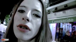 Charming youthful French angel with a natural body picked up in a bar and screwed at home