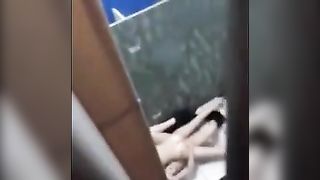 Turkish Lesben auf Balkon