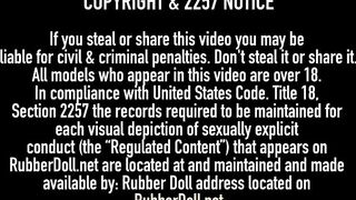 Latex Cats RubberDoll & Jewell Marceau Lesbian StrapOn Fuck!