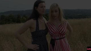 Lesbian MILF strapon fucked by nurse dyke 