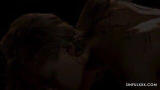 Sinful girl crush close up sensual sex