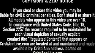 Asian Blonde Cristi Ann & Victoria Monet Double Fuck Dildo!
