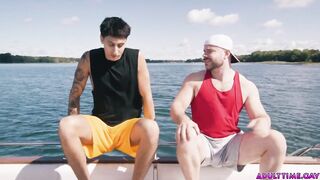 Beauty Elias and Marcus McNeil masturbating and banging every other on a boat. Out in the open ocean there's no one who can watch what how those nasty boyz have sex!