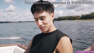 Beauty Elias and Marcus McNeil masturbating and banging every other on a boat. Out in the open ocean there's no one who can watch what how those nasty boyz have sex!