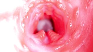 Extraordinary close up of a large dick in a sloppy soaked enchanting gap!