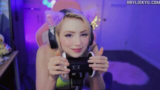 ASMR Cute Ear Breathing Giving a kiss Licking Tingles + Throat Sounds LOOP