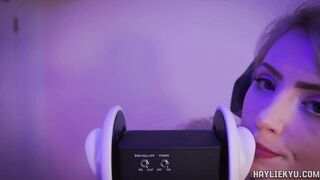 Ear Giving a kiss Licking Tingles + Throat Sounds ASMR