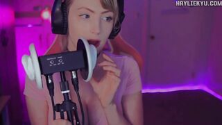 ASMR Ear Licking Tingles + Throat Sounds