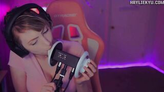 ASMR Ear Licking Tingles + Throat Sounds