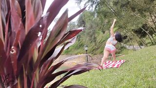 your neighbour (that babe masturbates after yoga)